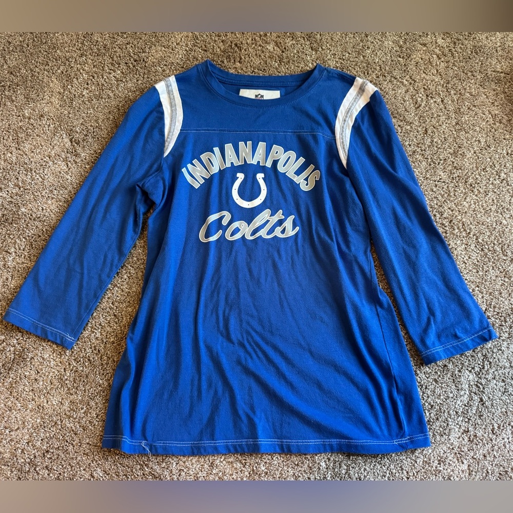 NFL Indianapolis Colt’s Women’s 3/4 Sleeve Blue Shirt